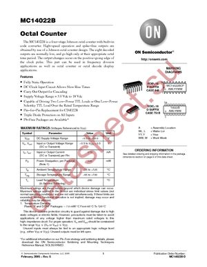 MC14022BCPG datasheet  